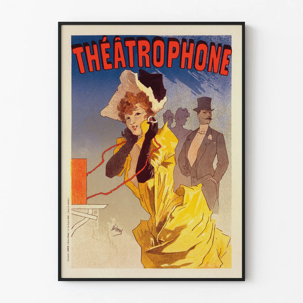 Vintage theater poster Art Nouveau for elegant wall decoration