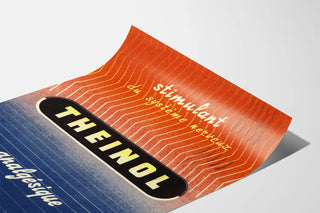 Vintage poster THEINOL stimulant and analgesic