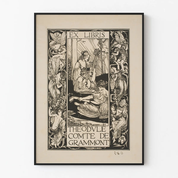 Theodule Count of Grammont Ex Libris Poster - Vintage Wall Decoration