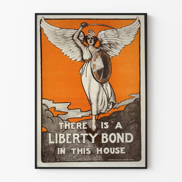 Vintage Liberty Bond Poster for Patriotic Wall Decoration