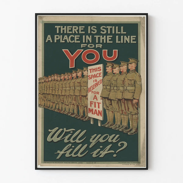 Vintage military poster 'There is still a place in the line for you'