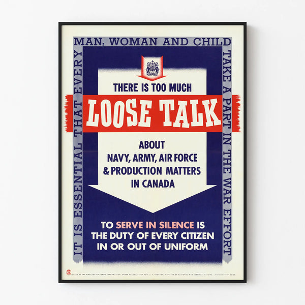 Canadian Military Vintage Poster - Against Rumors and Patriotic Silence