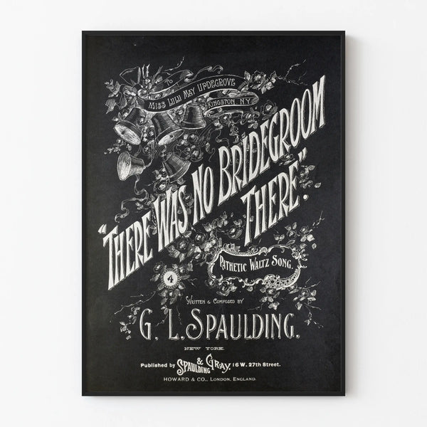 Vintage Poster 'There Was No Bridegroom There' - Retro Wall Decoration