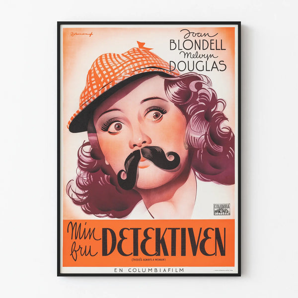 Vintage Detective Film Poster - Retro Wall Decoration