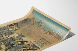 Vintage poster Thermidor dramatic scene 18th century