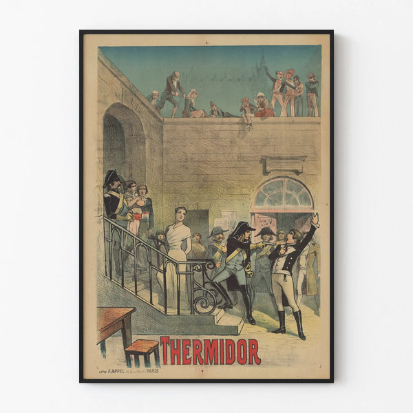 Vintage poster Thermidor dramatic scene 18th century