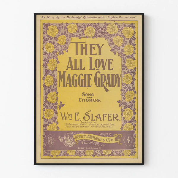 Vintage poster They All Love Maggie decorative