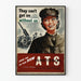 Vintage Recruitment Poster ATS British Army