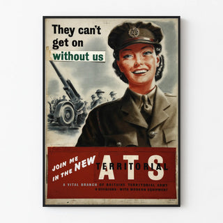 Vintage Recruitment Poster ATS British Army