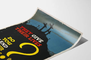 Vintage poster raising awareness W.S.S. for war savings