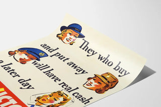 Vintage campaign poster for Victory Bonds