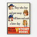 Vintage campaign poster for Victory Bonds