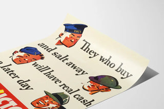 Vintage poster calling for the purchase of war bonds Victory Bonds