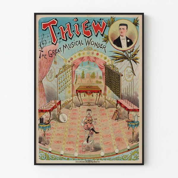 Vintage Poster Thiew The Great Musical Wonder Wall Decoration