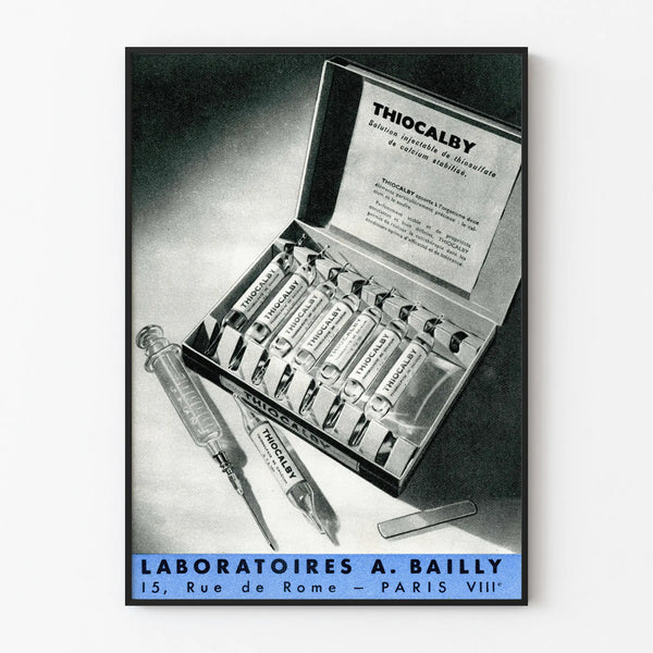 Vintage advertising poster Thiocalby by Laboratories A. Bailly