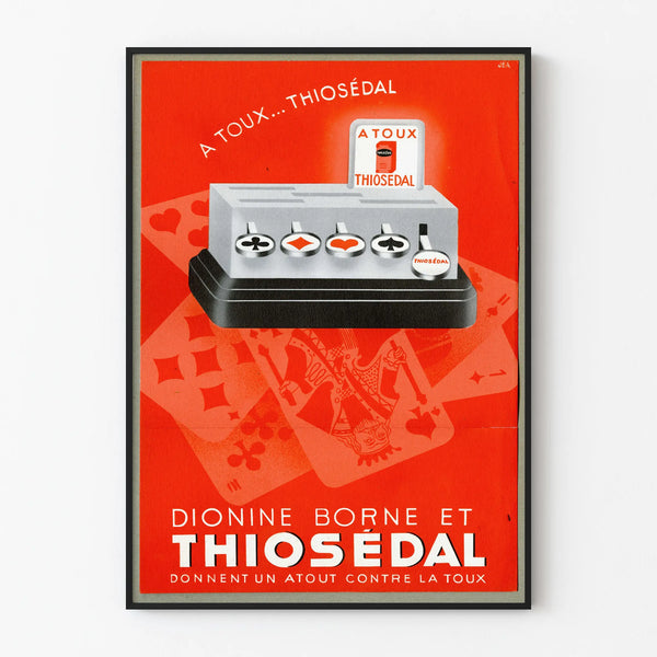 Vintage Thiosédal advertising poster - Retro wall decoration