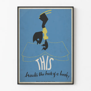 Vintage poster promoting book preservation awareness