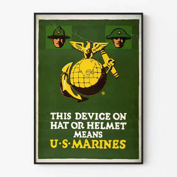 Wall decoration poster U.S. Marines military emblem