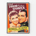 Vintage poster for the film Mannen hon älskade with Robert Taylor and Barbara Stanwyck