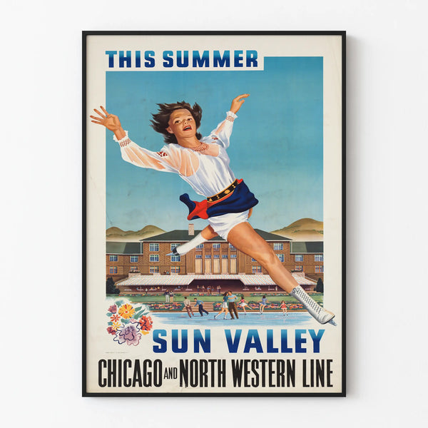 Vintage Sun Valley Poster This Summer Chicago North Western Line