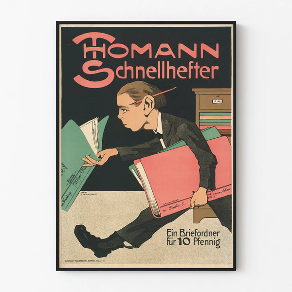 Vintage Thomann Schnellhefter poster for wall decoration office