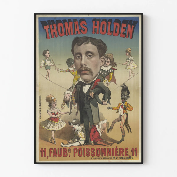 Vintage Thomas Holden Poster - Theater and Circus Wall Decoration