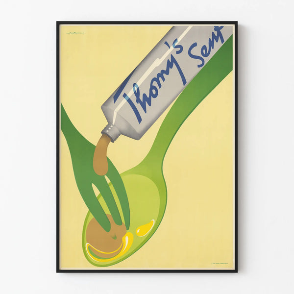Vintage Thomys Senf advertising poster for wall decoration