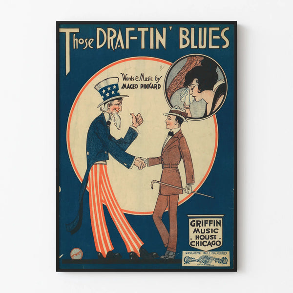 Vintage Poster Those Draftin' Blues by Maceo Pinkard