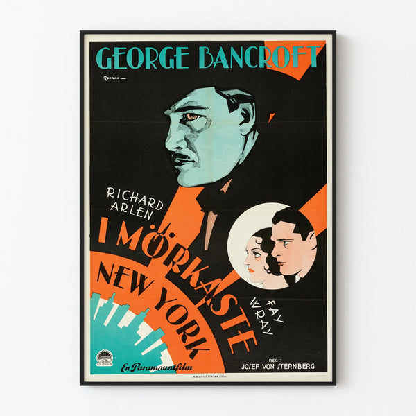 Vintage poster I Darkest New York - Retro cinema wall decoration