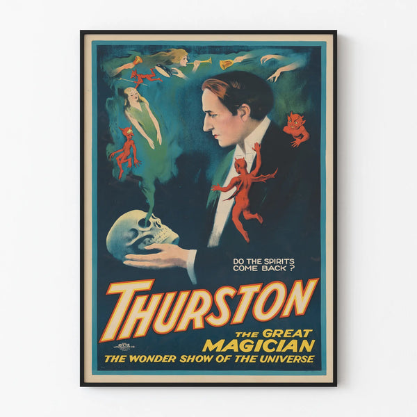 Vintage Poster Thurston The Great Magician - Wall Decoration Illusion and Mystery