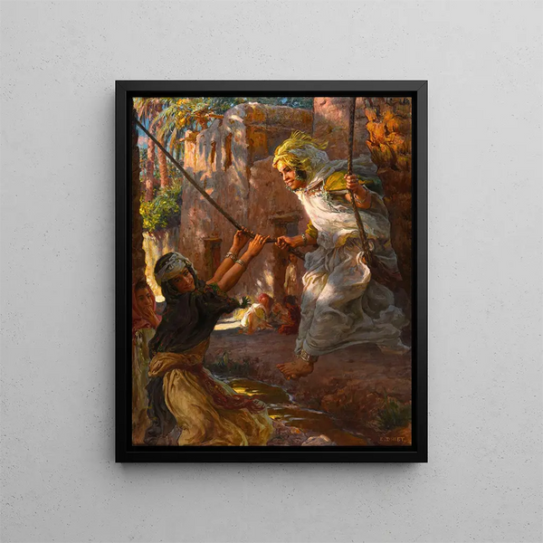 La Balançoire - Étienne Dinet — framed artwork on a wall