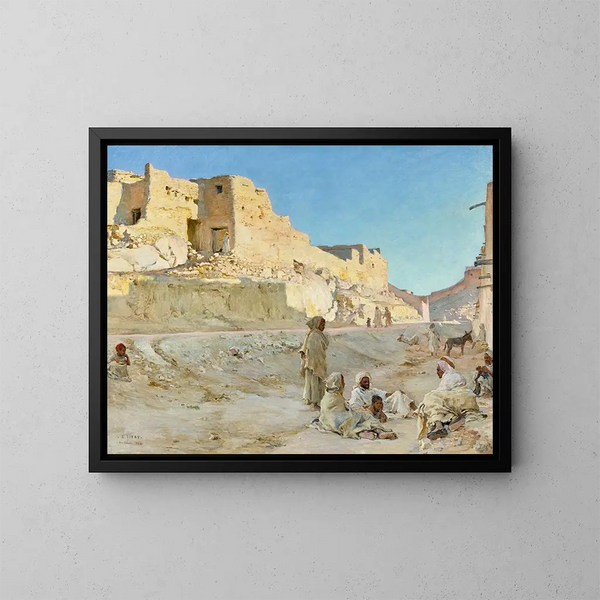 Repos à l'ombre de Bou Sada - Étienne Dinet — framed artwork on a wall