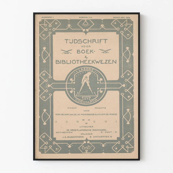 Vintage Poster Journal Tijdschrift for Book and Library 1903
