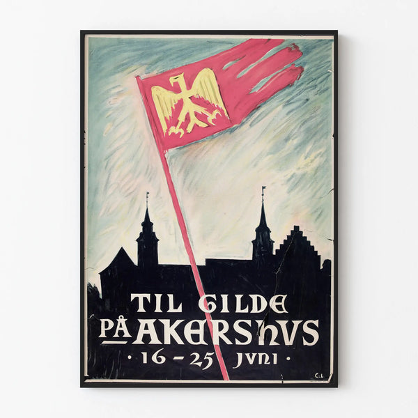 Vintage poster Til Gilde at Akershus - Historic wall decoration