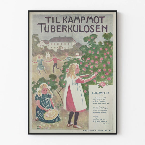Vintage poster against tuberculosis 1915 - Retro wall decoration