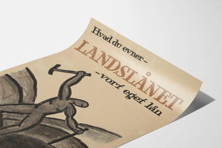 Vintage poster of peasant labor and access to credit