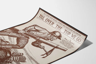 Vintage Military Poster Till Over The Top We Go