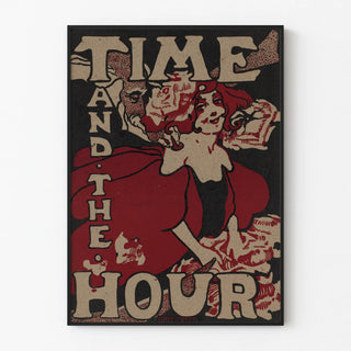 Vintage Poster Time and The Hour in Art Nouveau Style