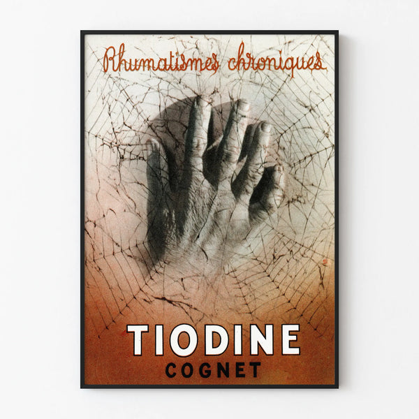 Vintage Advertising Poster Tiodine for Chronic Rheumatism