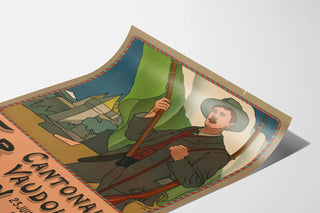 Vintage poster of the Vaud Cantonal Shooting Competition in Nyon 1906