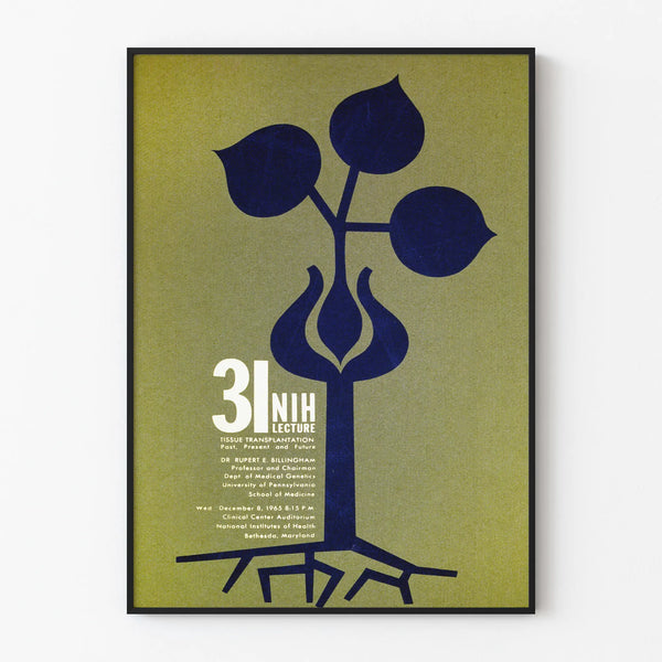 Vintage wall decoration poster of tissue grafting 1965