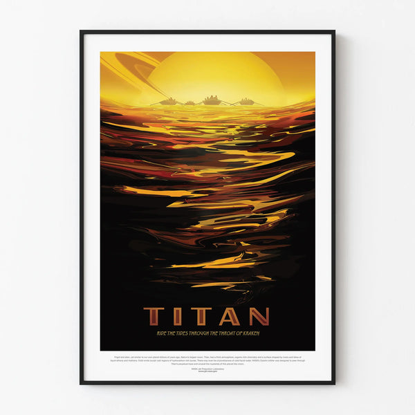 Decorative poster Titan - Universe and space exploration