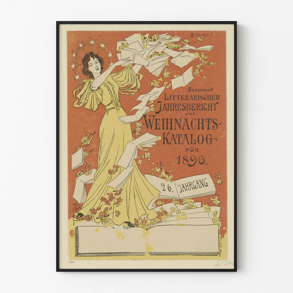 Vintage poster Seemanns Annual Report 1896 for wall decoration