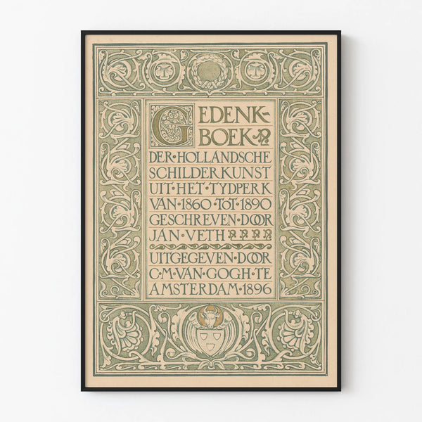 Vintage Art Deco Poster Gedenkboek Dutch Painting 1860-1890
