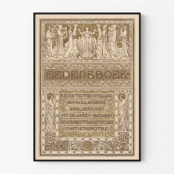 Vintage poster of the Dutch art exhibition 1860-1892