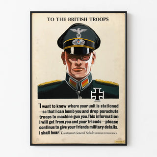 British Military Propaganda Poster 'To The British Troops'