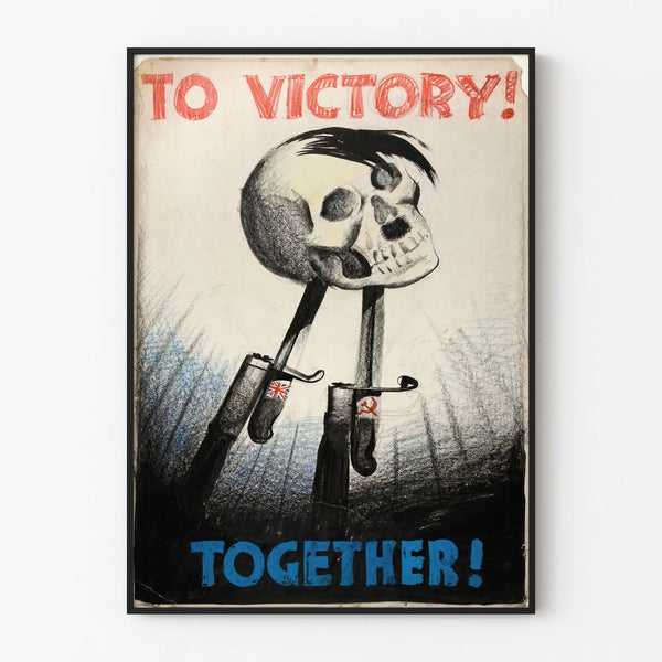 Poster War 'To Victory Together' - Historical Wall Decoration