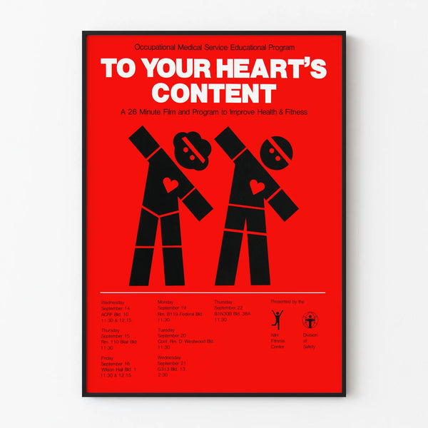 Vintage Poster Health and Fitness Program To Your Heart’s Content
