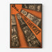 Vintage poster of the Staniewski circus in orange and black