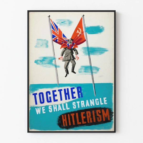 Historical propaganda poster against Nazism and fascism